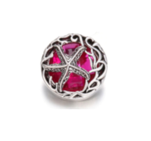 Products: 20mm Dark Pink Starfish Snap