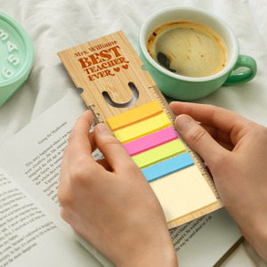 Home Decor: “Best Teacher Ever” Bamboo Ruler Bookmark