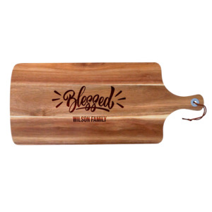 Home Decor: “Blessed” Acacia Serving Board