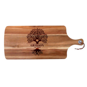 Home Decor: Family Tree of Life Acacia Serving Board