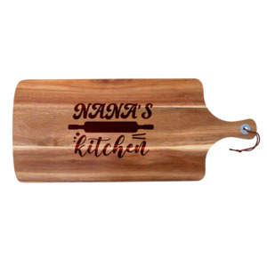 Home Decor: My Kitchen (Rolling Pin Design) Acacia Serving Board