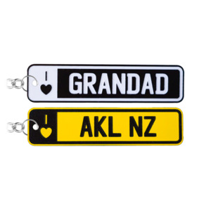 I Love NZ Number Plate Keychain