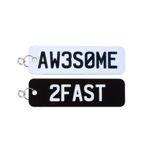 Borderless Standard NZ Number Plate Keychain