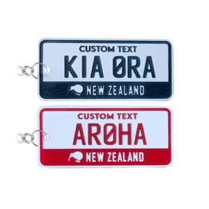 Kiwi NZ Number Plate Keychain