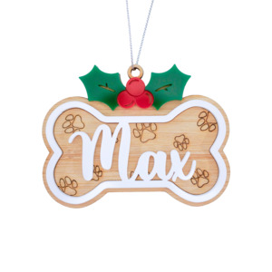 Christmas Shop1: Mistletoe Pet’s Name Ornament