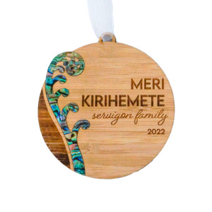 Christmas Shop1: Classic Koru Paua Bauble