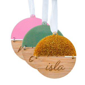 Christmas Shop1: Two-Tone Name Bauble