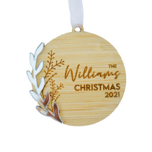 Floral Family Name Bauble