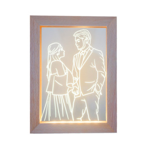 Line Art LED Photo Frame