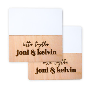 Better Together: Better Together Two-Tone Wooden Coaster