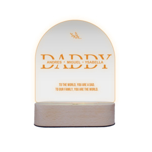 "DADDY" with Kids Names Night Light