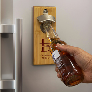 Bottle Openers: Groomsmen Fridge-Mounted Bottle Opener