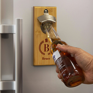 Bottle Openers: Monogram Fridge-Mounted Bottle Opener