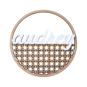 Wall Decor: Rattan Name Plaque