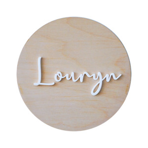 Wall Decor: Script Name Plaque