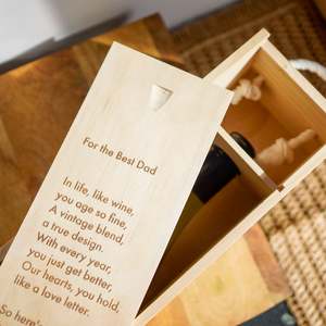 Seasonal: Heartfelt Message Engraved Wine Gift Box