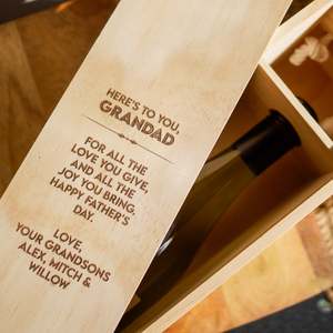 Father’s Day Engraved Wine Gift Box
