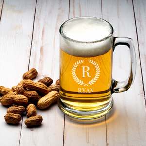 Monogram Engraved Beer Mug