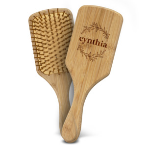 Gifts For Her: Botanical Wreath Bamboo Hair Brush