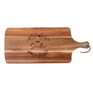 Gifts For Housewarming: Family Wreath Acacia Serving Board