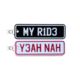 Standard NZ Number Plate Keychain