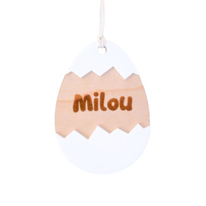 Cracked Egg Easter Basket Tag