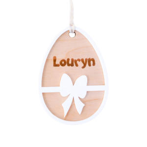 Bow Easter Basket Tag