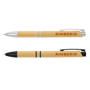 Logo Bamboo Eco Retractable Pen