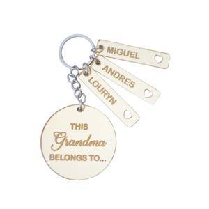 Sentimental Gifts For Mum: This Grandma Belongs To... Key Ring