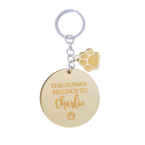 Sentimental Gifts For Mum: This Human Belongs To... Key Ring