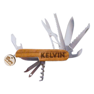 Homeware Gifts For Dad: Name Engraved 11-in-1 Wooden Multi-Tool