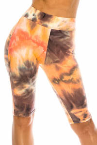 Shorts Chub Rub Shorts: Luscious Creamsicle Tie Dye Orange Shorts