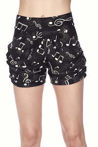 Harem Shorts: Lean Musical Note Harem Shorts
