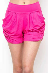 Harem Shorts: Luscious Solid Fuchsia Harem Shorts