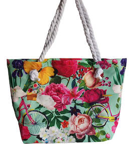 Beach Bags: Beach Bag - Butterflys & Bikes
