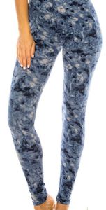 Lean Full Length: Lean Micro Dot Blue Tye Dye