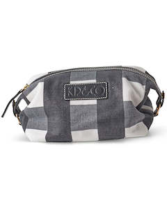 Body Bathroom: KIP & CO - Black & White Gingham - Toiletry Bag