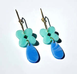 Jewellery: Hagen + Co - Clover Drop - Ocean