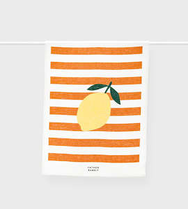 Father Rabbit - TeaTowel - Lemon Stripe