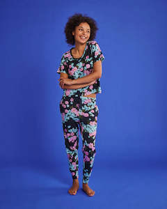 Clothing: KIP & CO - Perwinkle - Organic Cotton Short Sleeve Shirt & Slouch Pyjama Set