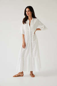 Clothing: Tuesday - Vantage Dress - Porcelain Embroidery