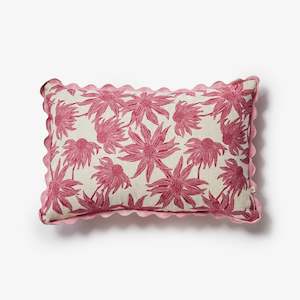 Bonnie & Neil - Flannel Flower Cushion Cover - Pink 60cm x 40cm