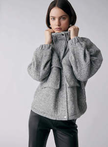 Esmaee - Weekender Jacket - Ash Chevron