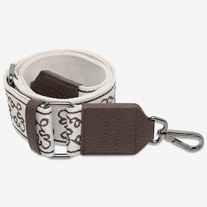 Faux Plants: Jacquard Bag Strap - Medium - Cocoa