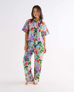 KIP & CO - Spring In The Air - Organic Cotton Short Sleeve Shirt & Pant Pyjama Set