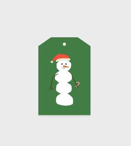 Stationery: Father Rabbit - Gift Tag - Snowman