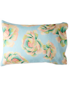 KIP & CO - Big Beauty Floral Blue Linen - Pillowcases 2P Std