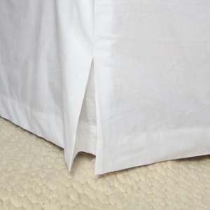 Home Lab - Stonewashed Cotton Bed Skirt - White