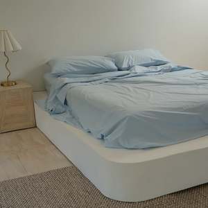 Home Lab -100% Stonewashed Cotton Sheet Set- Sky Blue - King