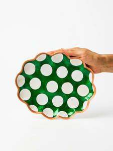 Jones & Co - Paradis Scallop Green Tray